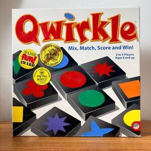 Qwirkle Wooden Tile Strategy Board Game Complete MindWare  Great Used Condition